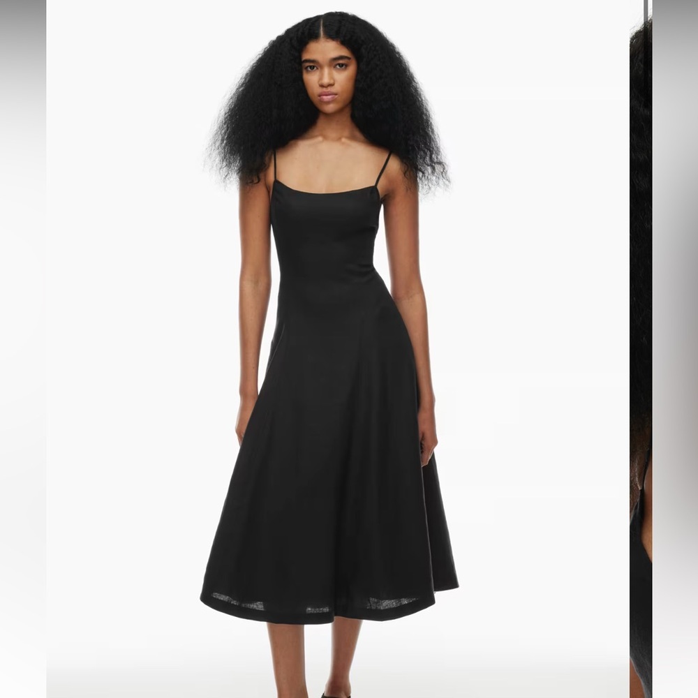 Aritzia Wilfred Finery Linen Dress Black